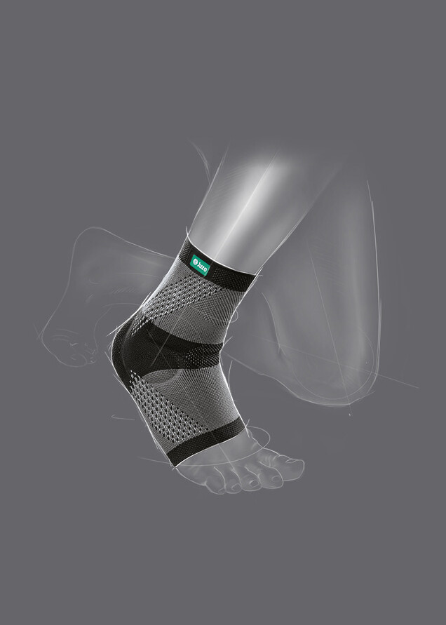 Zeichnung der JuzoFlex Malleo Xtra Sprunggelenkbandage