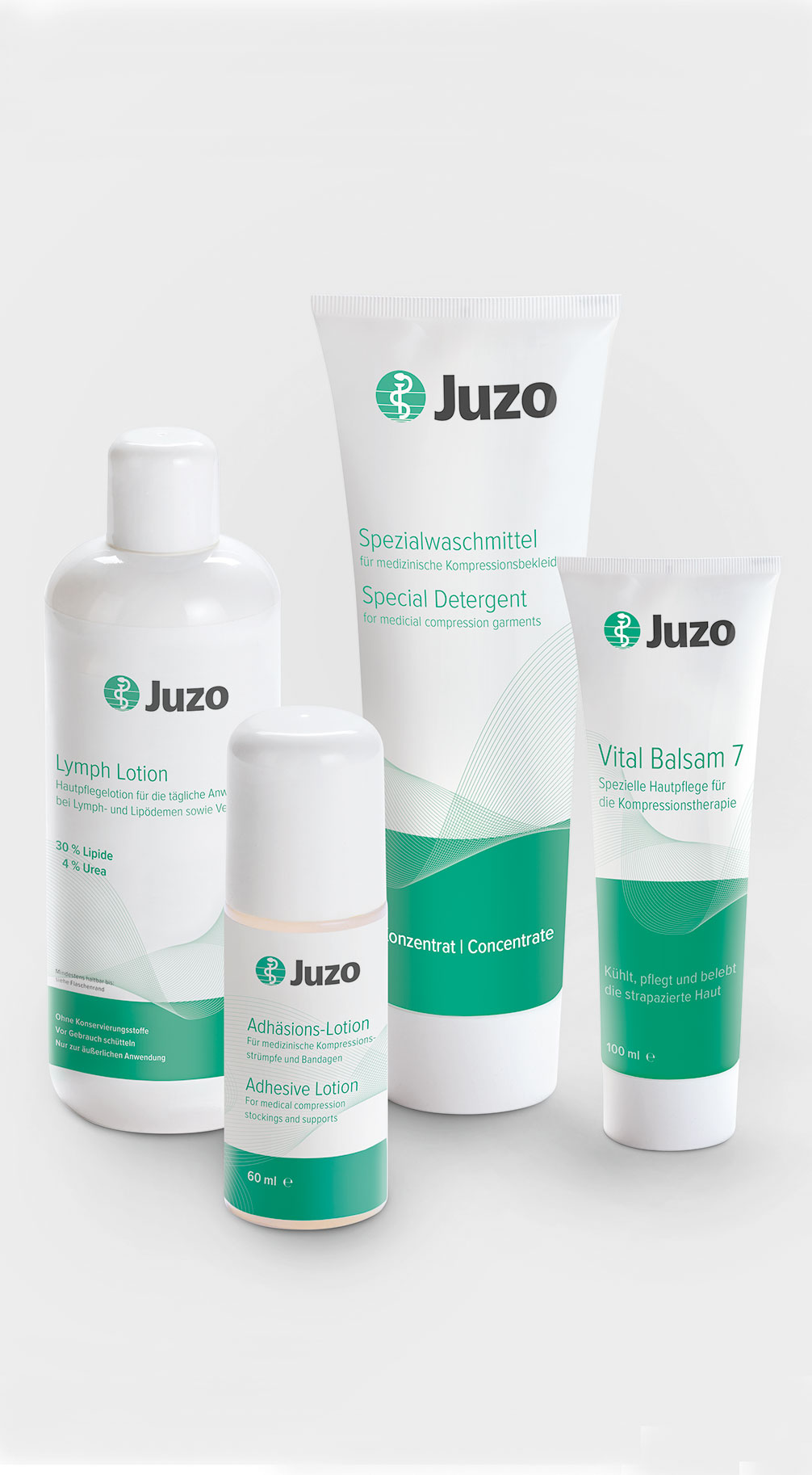 Produits de soin Juzo pour la peau et les vêtements de compression