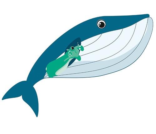 Juzo iron-on patch Whale Juzo iron-on patch Whale