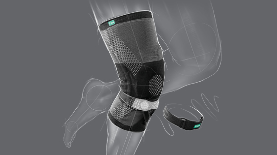 Zeichnerische Herausstellung der Rückbaubarkeit der Patella Xtec Plus Knieorthese